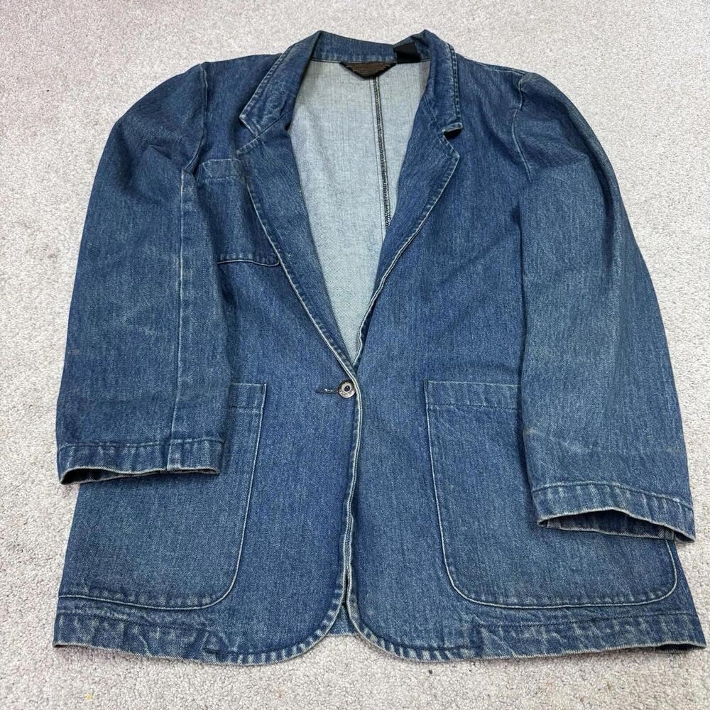Eddie Bauer Jacket Women’s Blue Denim Long Sleeve Size Small